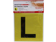 See-Through L Plates Black/Yellow