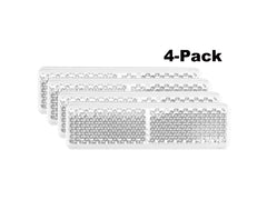 WR120C Clear Reflector Welded White - Self Adhesive 70x20x7.5mm