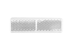 WR120C Clear Reflector Welded White - Self Adhesive 70x20x7.5mm